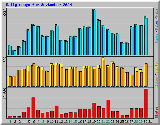 Daily usage for September 2024