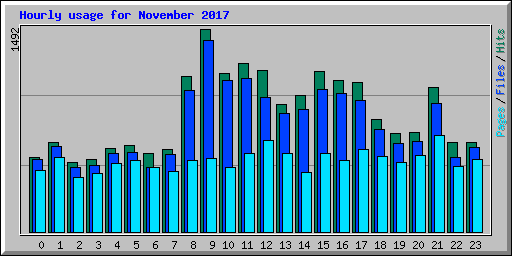 Hourly usage for November 2017