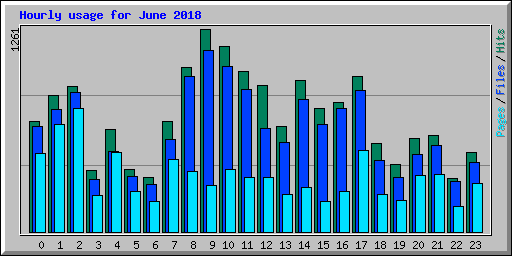 Hourly usage for June 2018