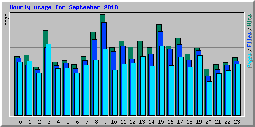 Hourly usage for September 2018
