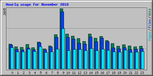 Hourly usage for November 2018