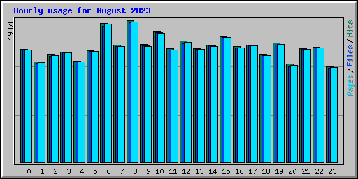 Hourly usage for August 2023