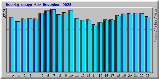 Hourly usage for November 2023