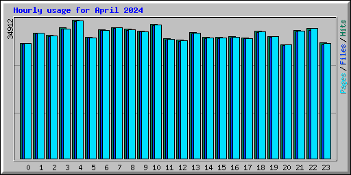 Hourly usage for April 2024